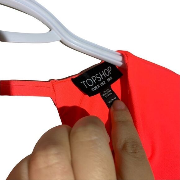 Topshop Bright Pink Slip On Dress Size 2 - Picture 4 of 10